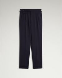 dunhill - Luxury Wool Super 170's Chalkstripe Double Pleated Trousers - Lyst