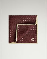 dunhill - Luxury Silk Polka Dot Screen Printed Pocket Square - Lyst