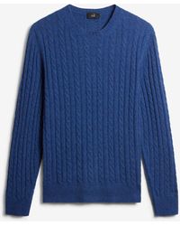 dunhill - ' Luxury Cashmere Cable Crew Neck Jumper - Lyst