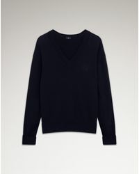 dunhill - Luxury Cotton Cashmere V-Neck Jumper - Lyst