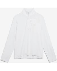 dunhill - ' Luxury Athluxury Wool 1/4 Zip Long Sleeve T-Shirt - Lyst