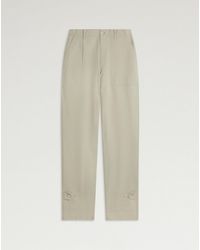 dunhill - Luxury Cotton Micro Herringbone Single Pleat Tapered Chinos - Lyst