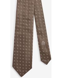 dunhill - Uomo Luxury Cravatta 8,5 Cm Tessuta A Motivo Neat A Quadri - Lyst