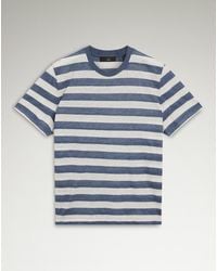 dunhill - Luxury Linen Cotton Wide Stripe Short Sleeve T-Shirt - Lyst