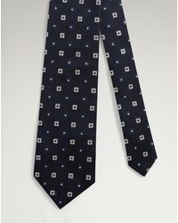 dunhill - Luxury Silk Cotton Floral Medallion Woven Tie - Lyst