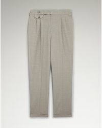 dunhill - Luxury Tropical Wool And Cashmere Double Pleated Trousers - Lyst