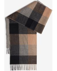 dunhill - Luxury Melange Cashmere Double Face Check Scarf - Lyst