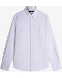 dunhill - Luxury Linen Long Sleeve Pinstripe Button Down Shirt - Lyst