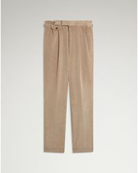 dunhill - Luxury Cotton Cashmere Corduroy Double Pleated Trouser - Lyst