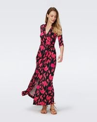 Diane von Furstenberg - Abigail Silk Jersey Maxi Wrap Dress By Diane Von Furstenberg - Lyst
