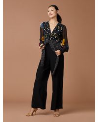 Diane von Furstenberg Sophie Dot Jumpsuit - Black