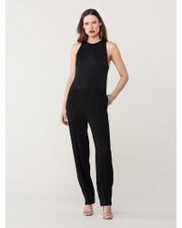 Diane von Furstenberg Melody High Neck Jumpsuit - Black