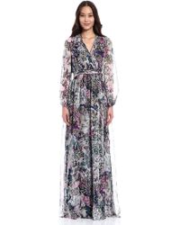 Diane von Furstenberg Dvf Celia Long Chiffon Gown - Multicolour