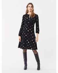 Diane von Furstenberg Andrea Crepe Long-sleeve Dress - Black