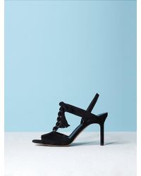 Diane von Furstenberg The Arabella Suede Sandal - Black