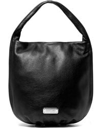 Marc By Marc Jacobs Black New Q Zippers Hillier Leather Hobo Bag