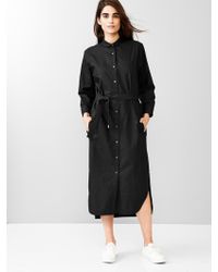 gap maxi shirt dress