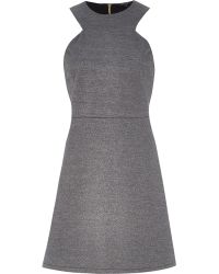 Jacques Vert Metal Grey Crossover Chiffon Dress in Gray (grey) | Lyst
