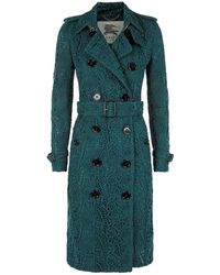 Burberry Alington Macramã© Lace Trench Coat - Green