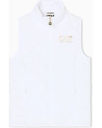 EA7 - Nylon Gilet With Lightly Padded Wave Quilting Core Lady - Lyst