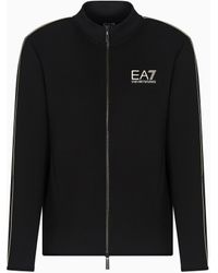 EA7 - Label Sweatshirt Aus Einer Viskose-Mischung - Lyst