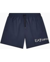 EA7 - Emporio Armani Logo Swim Shorts Armani/Tanger - Lyst
