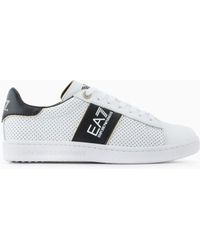 EA7 - Classic Performance Leather Sneakers - Lyst