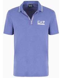 EA7 - Tennis Club Stretch Viscose-blend Polo Shirt - Lyst