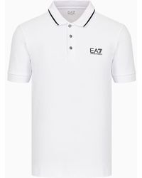 EA7 - Core Identity Stretch-cotton Piqué Polo Shirt - Lyst