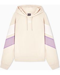 EA7 - Cotton-Blend Hooded Sweatshirt - Lyst