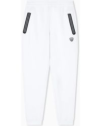 EA7 - Slim-Fit Jersey Pants Premium Shield With A Metal Logo - Lyst