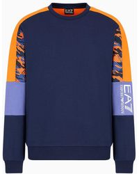 EA7 - Graphic Series Cotton Crew-neck Sweatshirt - Lyst