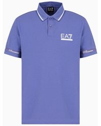 EA7 - Tennis Club Poloshirt Aus Baumwollstretch - Lyst