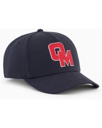 EA7 - Cappello Cotone Da Baseball Con Maxi Logo Ricamato - Lyst