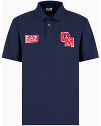 EA7 - Olimpia Milano Short-Sleeved Polo Shirt - Lyst