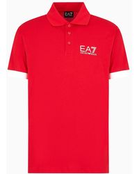 EA7 - Summer Block Short-sleeved Cotton Polo Shirt - Lyst