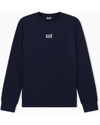 EA7 - Core Identity Cotton-Blend Crew-Neck Sweatshirt - Lyst