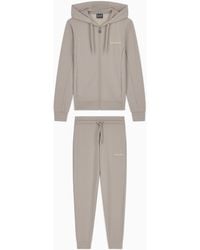 EA7 - Tuta Elasticizzata Con Cappuccio E Zip Tracksuit - Lyst