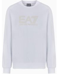 EA7 - Visibility Cotton Crew-neck Sweatshirt - Lyst