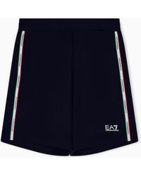 EA7 - Italian Spirit Cotton-Blend Bermuda Shorts - Lyst