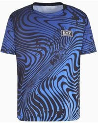 EA7 - Tennis Pro Crew-neck T-shirt In Ventus7 Technical Fabric - Lyst