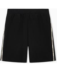 EA7 - Logo Series Cotton-Blend Interlock Bermuda Shorts - Lyst