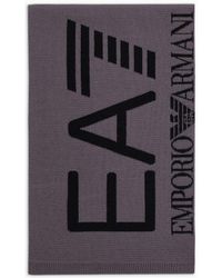 EA7 - Scarf With Oversized Logo - Lyst