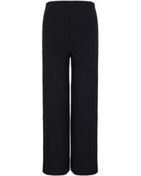 EA7 - Sporty Forever Cotton-Blend Wide Trousers - Lyst