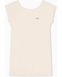 EA7 - Stretch Cotton Jersey Short Dress - Lyst