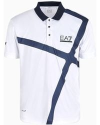 EA7 - Tennis Pro Polo Shirt In Ventus7 Technical Fabric - Lyst