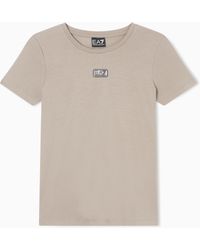 EA7 - Logo Series Stretch Jersey T-Shirt - Lyst