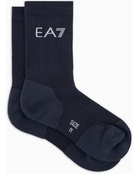 EA7 - Tennis Pro Cotton-Blend Ankle Socks - Lyst
