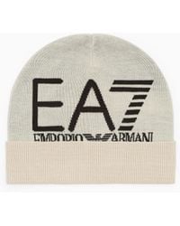 EA7 - Berretto Con Logo Jacquard E Risvolto Mountain Visibility - Lyst