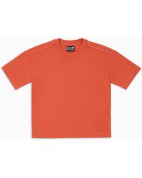 EA7 - Logo Series Boy Cotton Crew-Neck T-Shirt - Lyst